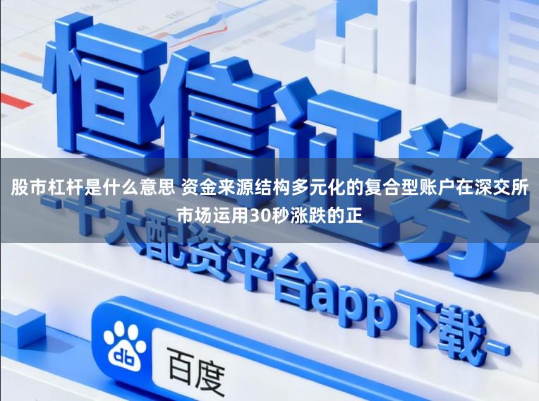 股市杠杆是什么意思 资金来源结构多元化的复合型账户在深交所市场运用30秒涨跌的正