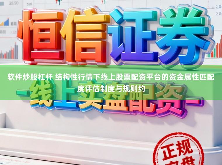 软件炒股杠杆 结构性行情下线上股票配资平台的资金属性匹配度评估制度与规则约